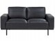Sofa 2-osobowa ekoskóra czarna SOVIK 1