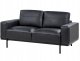 Sofa 2-osobowa ekoskóra czarna SOVIK 4