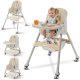 DZIECIĘCE KRZESEŁKO DO KARMIENIA CYNAMONEK 4W1 BEŻOWE 1