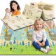 MATA PIANKOWA EDUKACYJNA SKŁADANA DLA DZIECI DUŻA MISIE BALONY 180x200 1