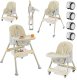 DZIECIĘCE KRZESEŁKO DO KARMIENIA KARMELEK 4W1 BEŻOWE 1