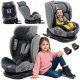 Fotelik samochodowy KinderKraft FOTELIK SAMOCHODOWY obrotowy 360 szaro-czarny 40-150 CM R129 ISOFIX 1
