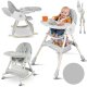 Ecotoys KRZESEŁKO DO KARMIENIAZ FUNKCJĄ BUJACZKA DLA DZIECI 6W1 SKŁADANE SZARE 1