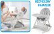 Ecotoys KRZESEŁKO DO KARMIENIAZ FUNKCJĄ BUJACZKA DLA DZIECI 6W1 SKŁADANE SZARE 8