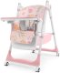 DUŻE SKŁADANE WIELOFUNKCYJNE KRZESEŁKO DO KARMIENIA 5W1 PAPUŚ RÓŻOWE 3