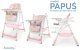 DUŻE SKŁADANE WIELOFUNKCYJNE KRZESEŁKO DO KARMIENIA 5W1 PAPUŚ RÓŻOWE 6