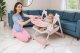 DUŻE SKŁADANE WIELOFUNKCYJNE KRZESEŁKO DO KARMIENIA 5W1 PAPUŚ RÓŻOWE 9