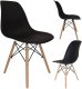Czarne krzesło skandynawskie stylowe do salonu kuchni i biura 1