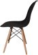 Czarne krzesło skandynawskie stylowe do salonu kuchni i biura 12
