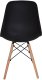 Czarne krzesło skandynawskie stylowe do salonu kuchni i biura 3