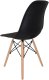 Czarne krzesło skandynawskie stylowe do salonu kuchni i biura 10
