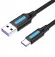 Kabel USB Vention USB-C - USB-A 1.5 m Czarny (CORBG) 1
