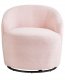 Fotel obrotowy DAVIK Boucle Pastelowy róż 4