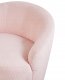 Fotel obrotowy DAVIK Boucle Pastelowy róż 7