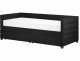 Łóżko dzienne z szufladami Welur MARRAY 90 x 200 cm Czarny 4