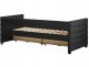 Łóżko dzienne z szufladami Welur MARRAY 90 x 200 cm Czarny 8