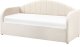 Łóżko wysuwane Boucle EYBURIE 90 x 200 cm Jasnobeżowy 6