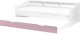 Łóżko wysuwane Drewno sosnowe EDERN 90 x 200 cm Różowy 1
