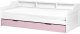 Łóżko wysuwane Drewno sosnowe EDERN 90 x 200 cm Różowy 5