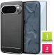 Etui do Google Pixel 10 Pro XL (Czarne, Karbon, Pancerne, Plecki) Szkło 1