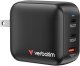 Ładowarka sieciowa Verbatim Mini GaN 100W 2xUSB-C PD/1x USB-A QC czarny 32230 2