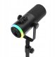 MOZOS GM-ONE CZARNY MIKROFON DYNAMICZNY USB XLR RGB LED 24