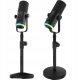 MOZOS GM-ONE CZARNY MIKROFON DYNAMICZNY USB XLR RGB LED 6