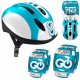 Regulowany zestaw ochronny dla dzieci Kask + ochraniacze NIEBIESKI SP0857 1