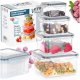 Pojemniki na żywność z pokrywką i uszczelką 4 szt. 1