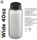 Kanteen Wide (mit Wide Loop Cap), 1182ml/40oz, Brushed Stainless 6