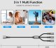 Kabel USB Tech-Protect USB-A - USB-C + microUSB + Lightning 1.2 m Szary (5906302330294) 4