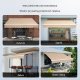 Verk Markiza balkonowa rozporowa ogrodowa tarasowa patio 3 x 2,4 m 5