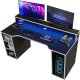 Biurko Gamingowe Supernova211 Led - Czarno-Białe 4
