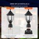 Vevor Lampa Ogrodowa Zewnętrzna Słupkowa z Czujnikiem Światła 390 mm 2 Sztuki 11