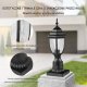 Vevor Lampa Ogrodowa Zewnętrzna Słupkowa z Czujnikiem Światła 390 mm 2 Sztuki 12