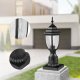 Vevor Lampa Ogrodowa Zewnętrzna Słupkowa z Czujnikiem Światła 390 mm 2 Sztuki 6
