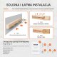 Półka na Kominek 152 cm Drewniana Sosnowa Wisząca do Salonu Rustykalna 5