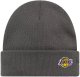 Czapka zimowa NEW ERA LA Lakers NBA Mini Logo Cuff Knit Beanie szara 1
