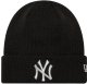 Czapka zimowa NEW ERA NY Yankees MLB Metallic Cuff Knit Beanie czarna 1