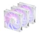 Blackstorm Luna UF120 ARGB PWM Reverse -tuuletinpakkaus, valkoinen, 120 mm, 3 kpl 2