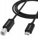 Kabel USB Wozinsky USB-B - USB-C 1 m Czarny (5907769376658) 1