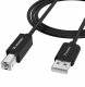 Kabel USB Wozinsky USB-B - USB-A 2 m Czarny (5907769376634) 1