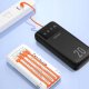 Dudao pojemny powerbank z 3 wbudowanymi kablami 20000mAh USB Typ C + micro USB + Lightning czarny (Dudao K6Pro+) 2