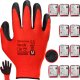 Mercator Rękawice Robocze MERCATOR Tech Red+Black Latex - 120 Par (8 - M) 7