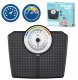 Klasyczna Waga Łazienkowa MECHANICZNA Analogowa do 180 KG CZARNA WEBBER BMI 9