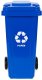 Kosz na śmieci pojemnik 120L kubeł śmietnik niebieski makulatura gumowe koła 4