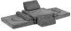 Sofa składana modułowa dla dzieci duża 2-osobowa DIY 10 miękkich poduch tkanina szenilowa - szara ECOTOYS 5