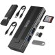 Obudowa na dysk HUB USB-C 7w1 SSD M.2 NVME PCIE SATA SD Adapter Kieszeń M2 Zenwire HUB63 1