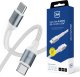 Kabel USB 3MK USB-C - USB-C 1 m Biały (5903108680387) 1