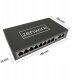 Switch Zenwire Switch Rozdzielacz Portów 10 Portów 8 POE 2 LAN Ethernet RJ45 do Kamer IP 1028 11